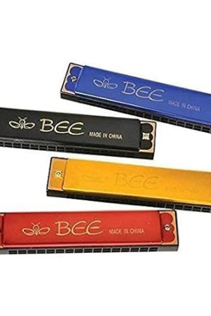 bee-mouth-organ-24-holes-c-key-with-48-tones-harmonica-for-kidsbeginners-pack-of-1