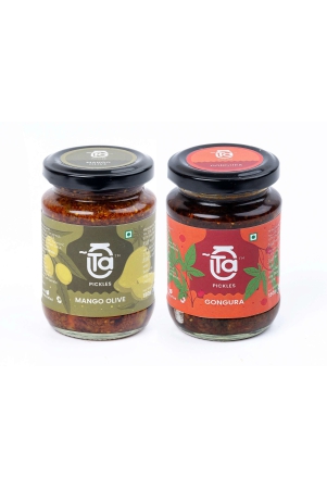 ta-pickles-gongura-mango-olive-pickle-150g-pack-of-2-combo-made-with-cold-pressed-oil-homemade-traditional-indian-taste-natural-no-pr