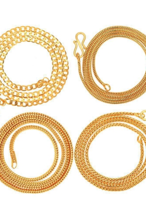 aanyacentric-combo-of-4-gold-plated-22inches-long-fashion-chain-none