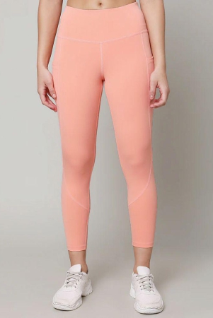 9ty3ree-peach-polyester-solid-tights-single-none