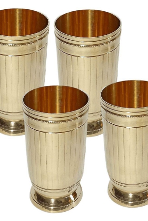 a-h-enterprises-heavy-water-brass-glasses-250-ml-pack-of-4-