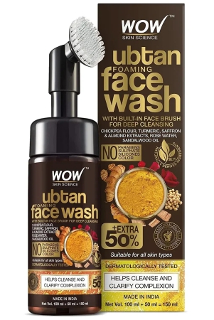 ubtan-face-wash-for-tan-removal-facial-cleansing-150-ml-face-wash-with-built-in-brush