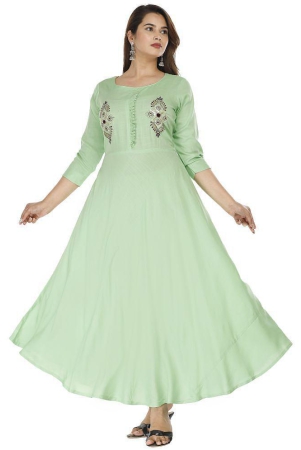 jc4u-rayon-green-a-line-dress-single-l