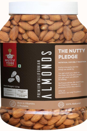 Nutty Yogi California Almonds 1.2kgs Jar