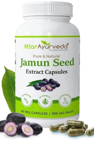 attar-ayurveda-jamun-seed-extract-capsule-500mg-60-capsules-veg-capsules-pack-of-1