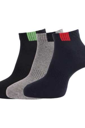 Dollar Socks Cotton Ankle Length Socks Pack of 3 - Multi