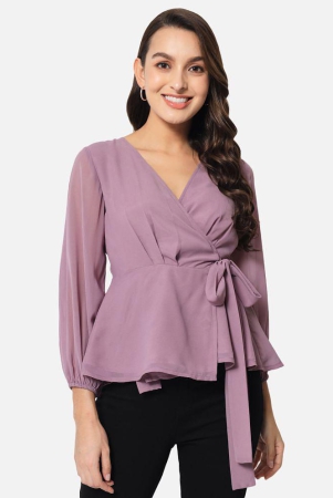 all-ways-you-purple-georgette-womens-knot-front-top-pack-of-1-none