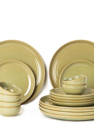 handcrafted-chip-resistance-porcelain-dinner-set-18-pieces-dish-set-serving-for-6-microwave-and-dishwasher-safe-bone-ash-free-crockery-set-for-dining-and-gifting-olive-green