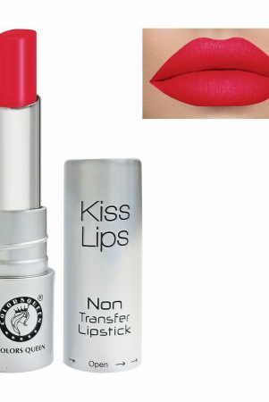 Colors Queen Kiss Lips Non Transfer Matte Creme Lipstick (Enlight) Red 3 g