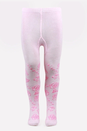 Barbie Printed Knitted Tights For Baby Girls - Baby Pink Baby Pink 2-4 Years