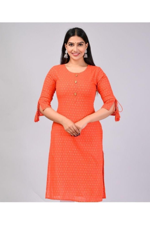 mauka-rayon-printed-straight-womens-kurti-orange-pack-of-1-none