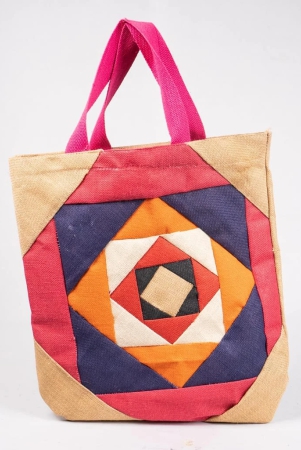 handmade-patchwork-jute-tote-bag-with-pink-handles