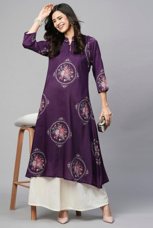 burgundy-elegance-wine-colored-rayon-kurti-palazzo-set-for-women-xxl