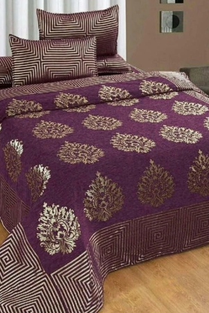 chennile-premium-bedsheet-wine