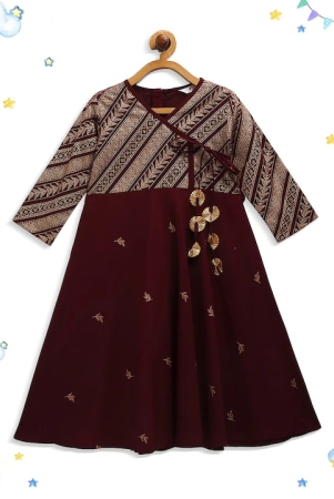 girls-burgundy-ethnic-motifs-printed-angrakha-kurta