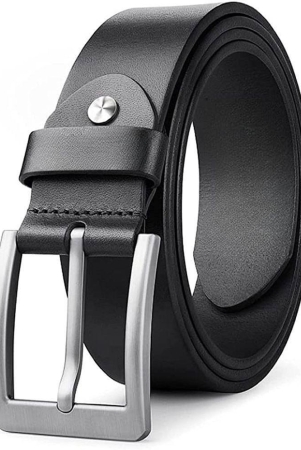 Clock21 - Black 100% Leather Men's Formal Belt ( Pack of 1 ) - 38, Black