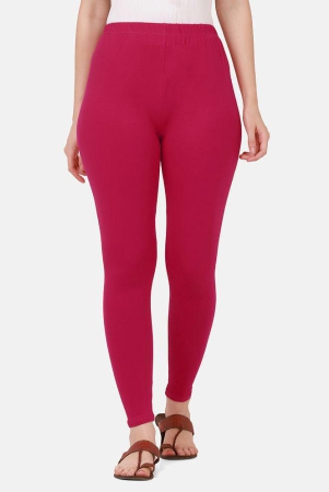 buynewtrend-pink-cotton-womens-leggings-pack-of-1-none