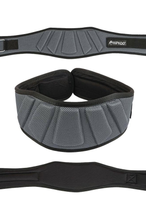 hipkoo-sports-grey-non-leather-gym-belt-l