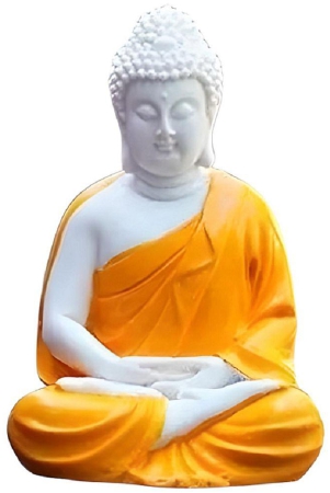 Khushi Enterprises Resting Buddha Showpiece 14 cm - Pack of 1