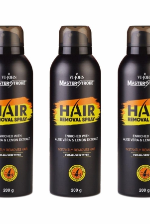 VI-JOHN Master Stroke Painless Hair Removal Spray For Chest, Arms and Legs (Men & Women) Spray (600 g)