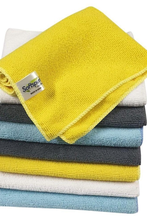 softspun-microfiber-cleaning-cloths-8-pcs-30x40cms-280gsm-multi-color-highly-absorbent-lint-and-streak-free-multi-purpose-wash-cloth-for-kitchen-car-window-stainless-steel