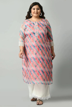 prettyplus-by-desinoorcom-polyester-striped-straight-womens-kurti-pink-pack-of-1-none