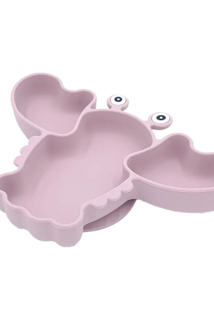 silicone-kids-dining-plate-pink-crab