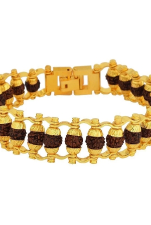 paystore-gold-plated-beaded-rudraksha-bracelet-for-men-none