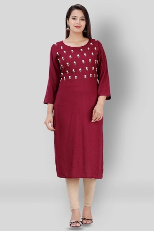 jc4u-maroon-rayon-womens-straight-kurti-pack-of-1-6xl