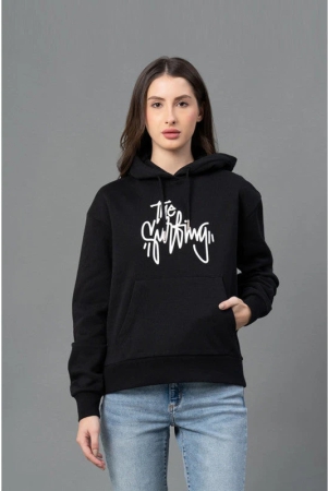 Mode By RedTape Women Black Graphic Print Hoodie