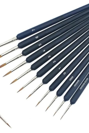 KIT & CO Miniature Paint Brushes, Detail Fine Tip Paint Brushes Set with Ergonomic Handle - Suitable for Acrylic Painting, Oil, Face, Nail, Scale Model Painting 6PCS Set(000,00,0,1,2,3)