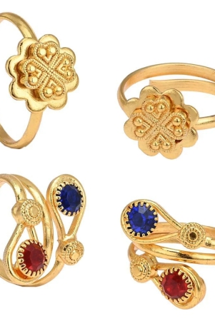 aanyacentric-gold-plated-2-pair-toe-rings-golden