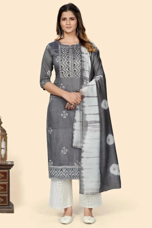 vbuyz-grey-chanderi-womens-straight-kurti-pack-of-1-none