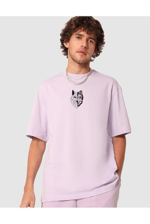 bewakoof-purple-cotton-oversized-fit-mens-t-shirt-pack-of-1-none