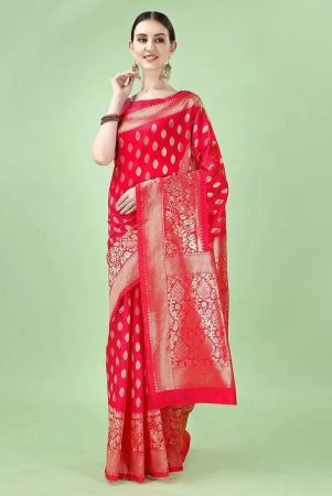 leelavati-banarasi-silk-embellished-saree-with-blouse-piece-red-pack-of-1-red