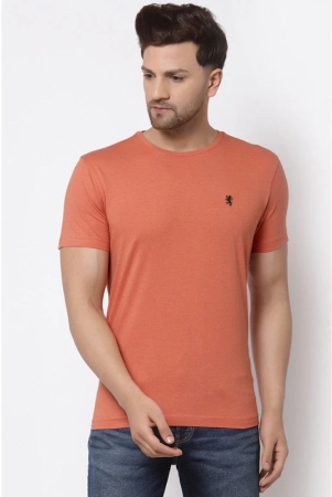 Red Tape Men Peach Solid T-Shirt