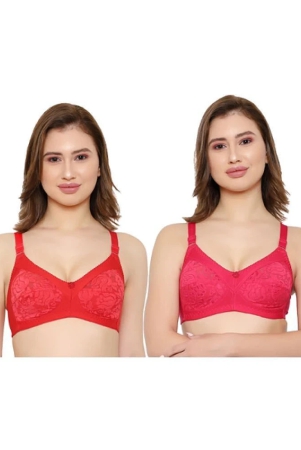 kyodo-pack-of-2-poly-cotton-non-padded-womens-everyday-bra-multi-color-34b