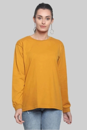 aktif-mustard-cotton-blend-loose-fit-womens-t-shirt-pack-of-1-none