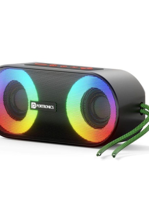 Portronics Pixel 3 10 W Bluetooth Speaker Bluetooth V 5.3 with USB,SD card Slot,Aux Playback Time 7 hrs Black - Black