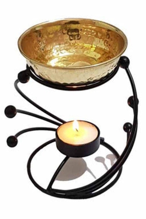 Camphor Burner Set with 2 T-Light Candles + 15ml Camphor Oil