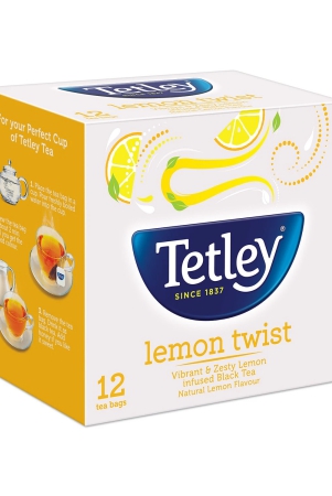 Tetley Flavour Tea Bags, Lemon, 12 Tea Bags