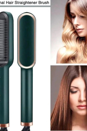 Professional Hair Straightener Tourmaline Ceramic Brush with 5 Temperature Control (multi colour)