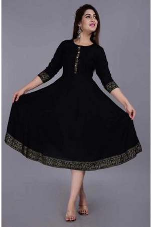 sipet-black-rayon-womens-flared-kurti-pack-of-1-none