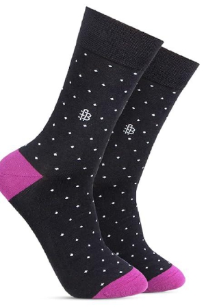 Black Molecule Formal Socks