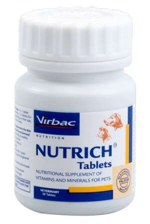 NUTRICH® is a nutrient-rich supplement in a palatable tablet form