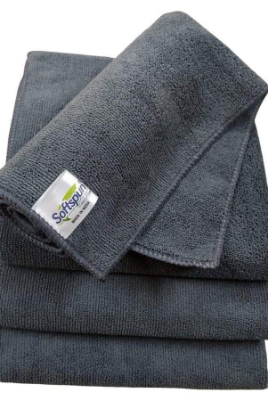 softspun-microfiber-cloth-4-pcs-40x40-cms-340-gsm-grey-thick-lint-streak-free-multipurpose-cloths-automotive-microfibre-towels-for-car-bike-cleaning-polishing-washing-detailing