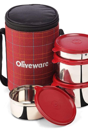 oliveware-stainless-steel-lunch-box-4-container-pack-of-1-