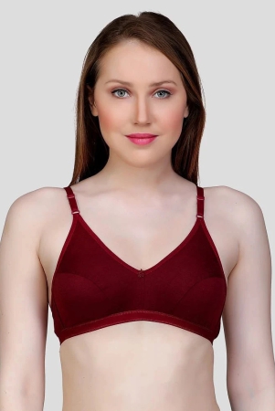 tcg-pack-of-1-cotton-blend-non-padded-womens-push-up-bra-maroon-none