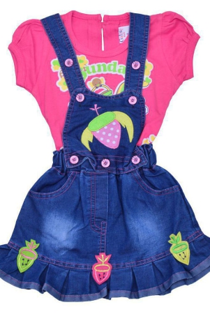 zadums-baby-girls-2-in-1-denim-dress-dungaree-set-pink-12-18-months