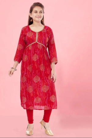 aarika-red-cotton-girls-kurti-pack-of-1-none